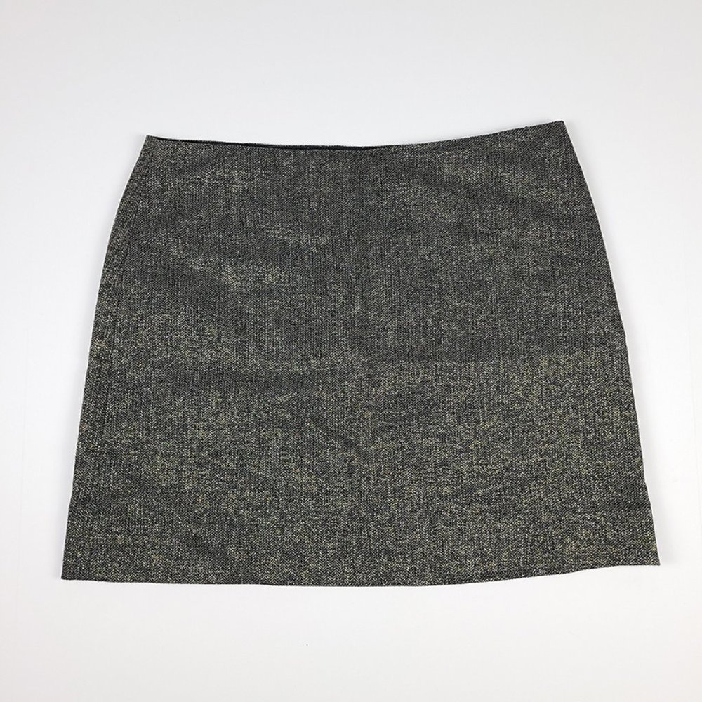 J. Crew Metallic Sparkle Wool Blend Mini Skirt